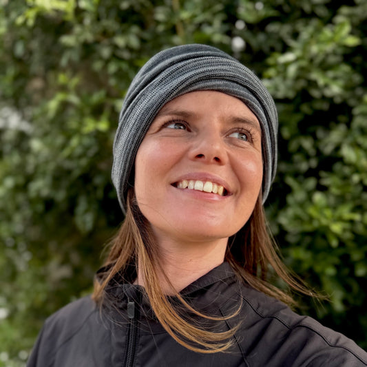 Grey Delight Merino Beanie Wrap