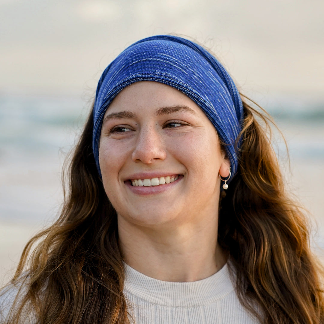 Alpine Blue Merino Wide Headband