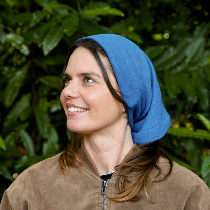 Amethyst & Blue Reversible Merino Beanie Wrap