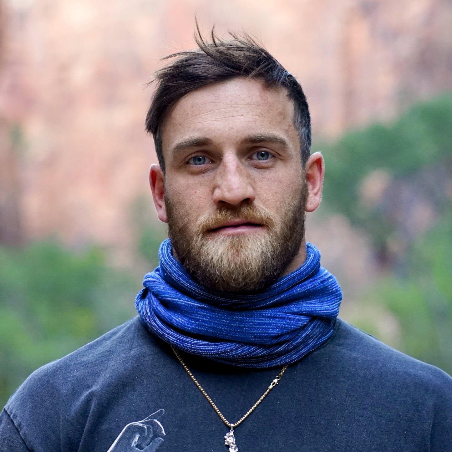 Alpine Blue Merino Beanie Wrap