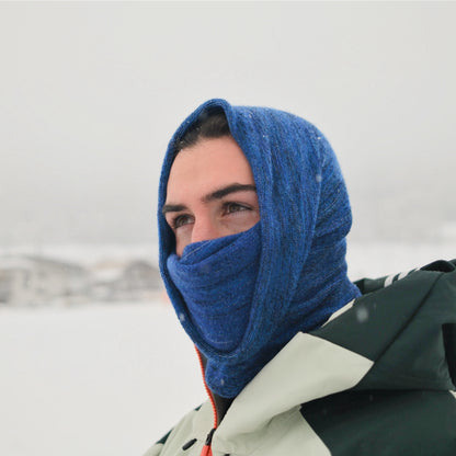 Alpine Blue Merino Beanie Wrap