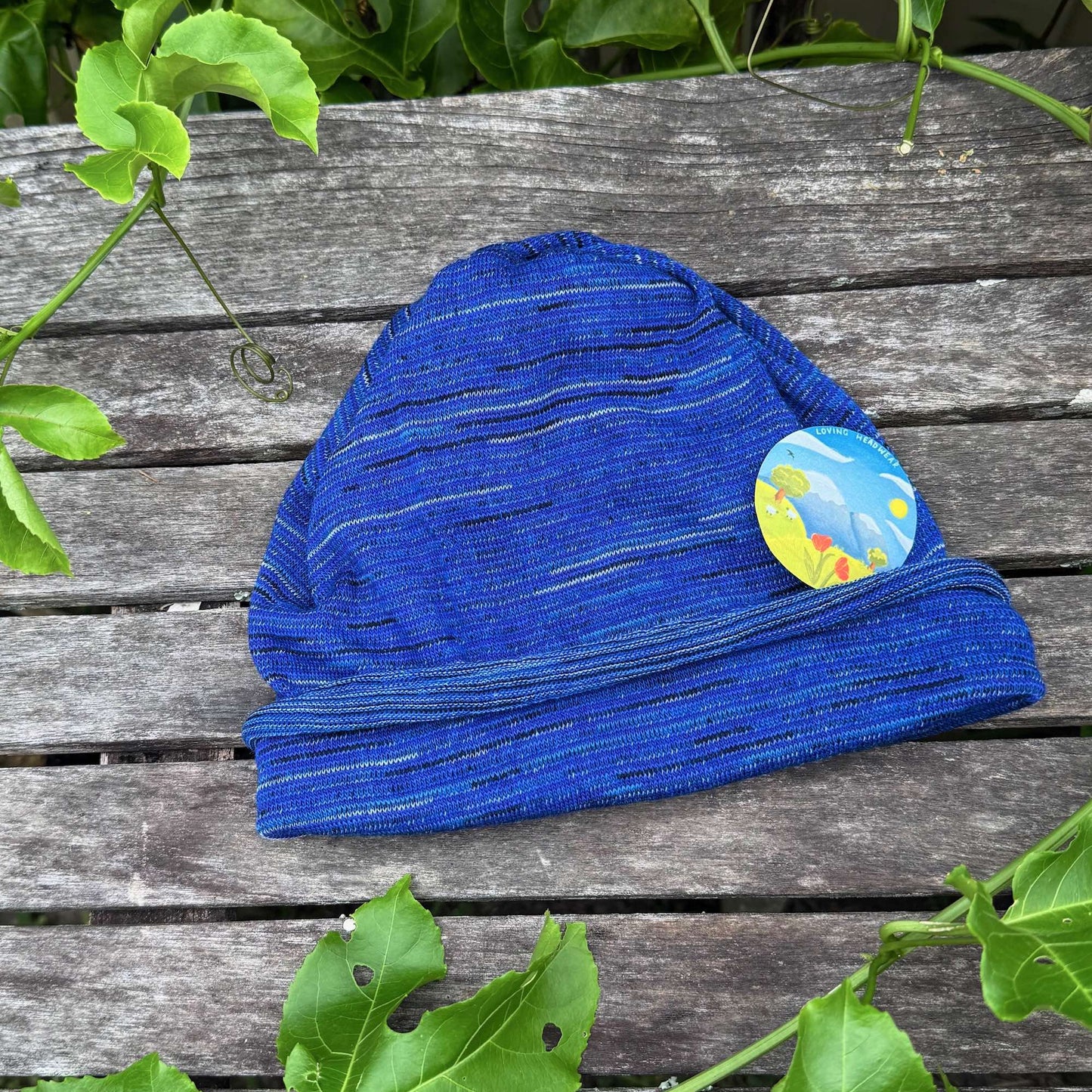 Alpine Blue Merino Beanie Wrap