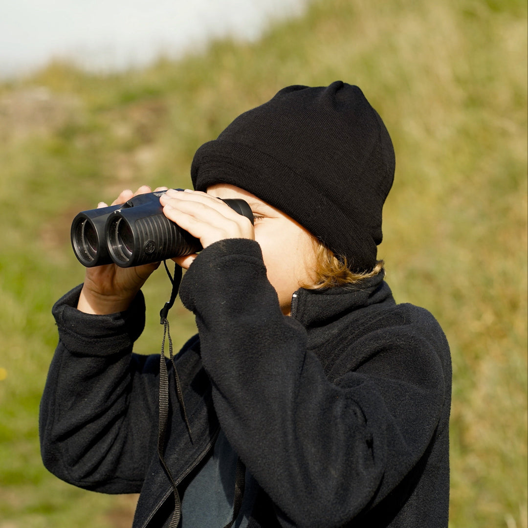 Black Merino Beanie Wrap