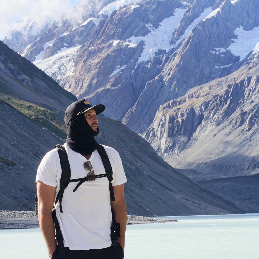 Black Merino Beanie Wrap