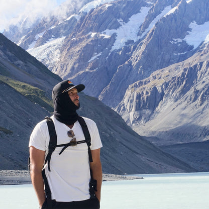 Black Merino Beanie Wrap