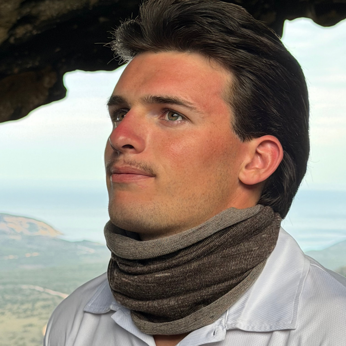 Driftwood Reversible Merino Beanie Wrap
