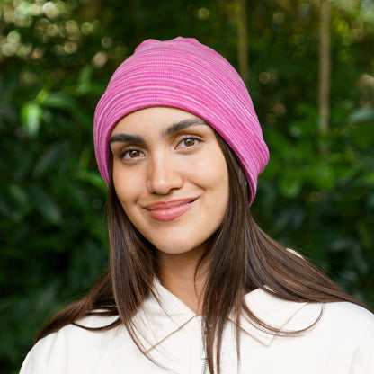 Cherry Blossom Merino Beanie Wrap