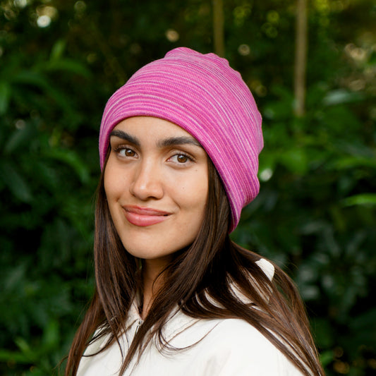Cherry Blossom Merino Beanie Wrap