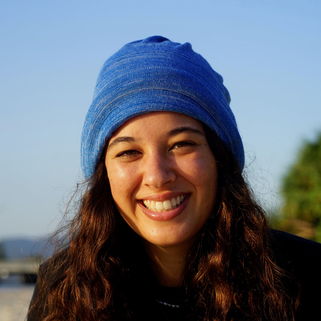 Merino Beanie Wrap - Ice Blues