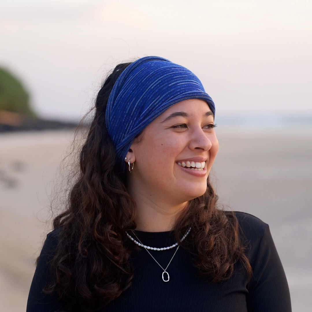 Merino Wide Headband - Alpine Blue