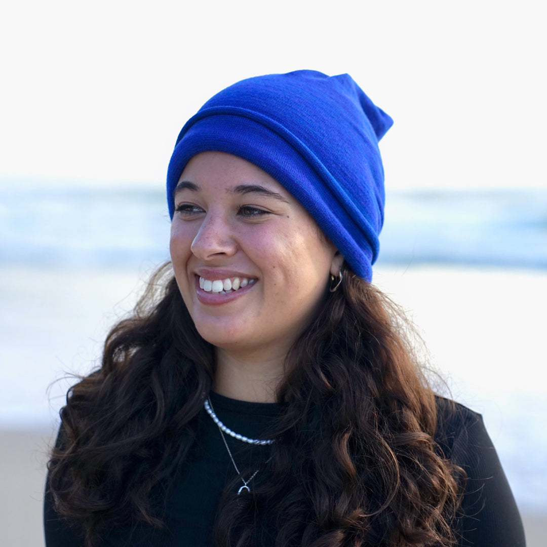 Merino Beanie Wrap - Lapis Blues