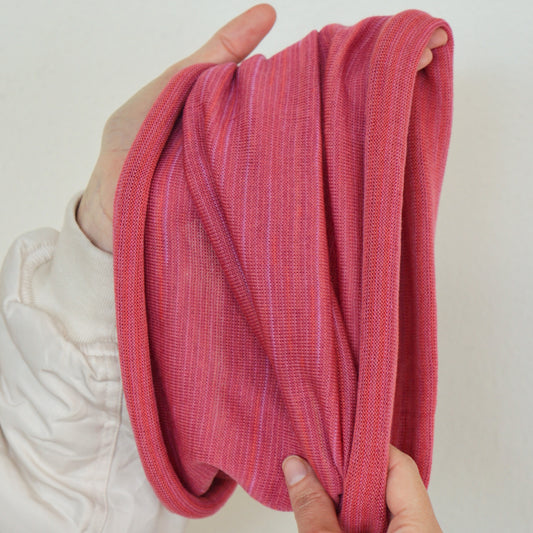 Dusky Pink Merino Beanie Wrap
