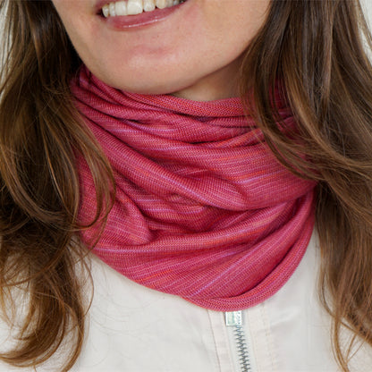 Dusky Pink Merino Beanie Wrap