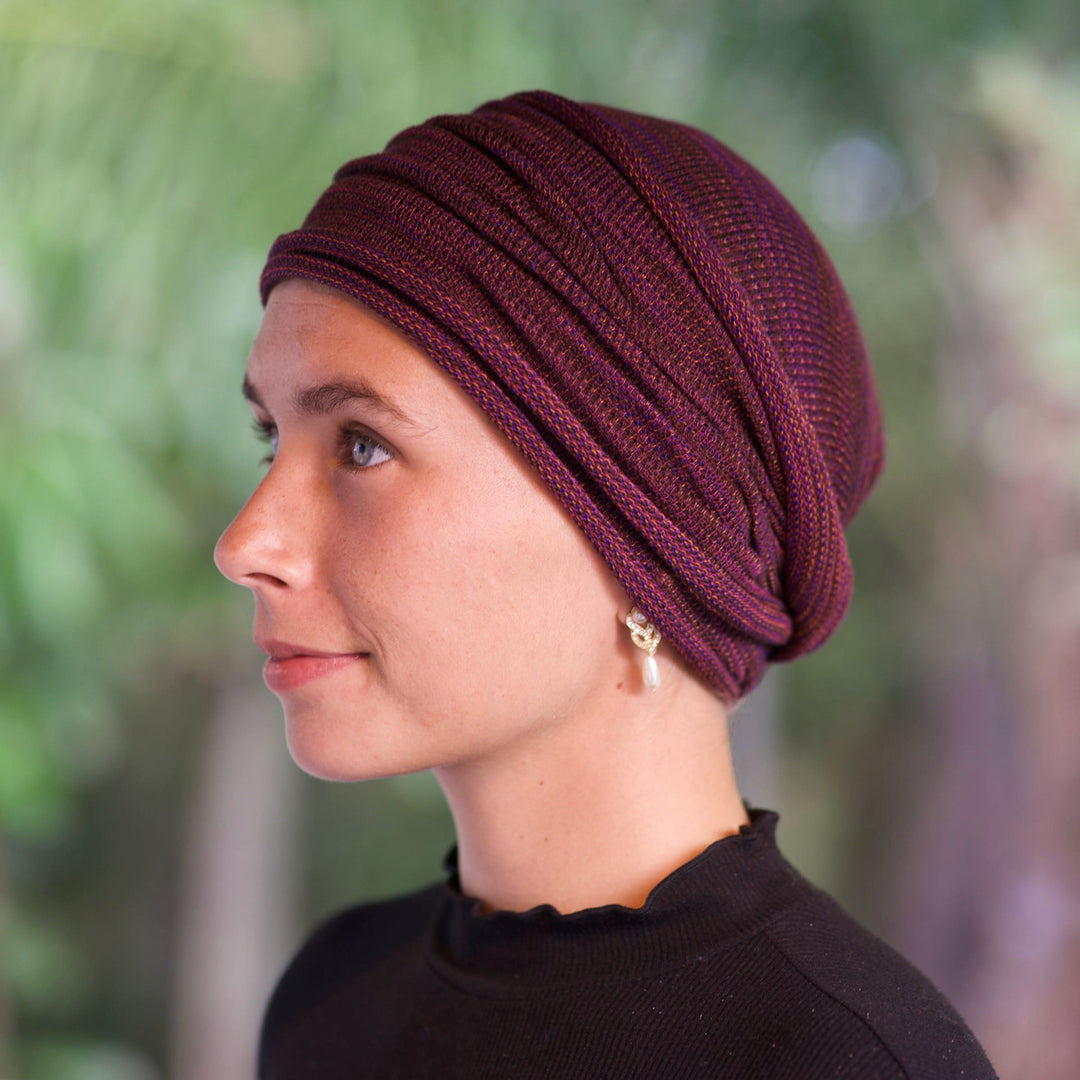 Rustic Plum Turban / Head wrap