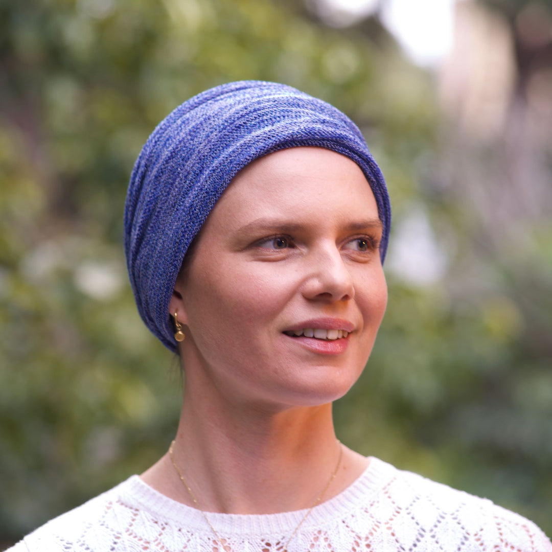 Denim Blues Turban / Head wrap
