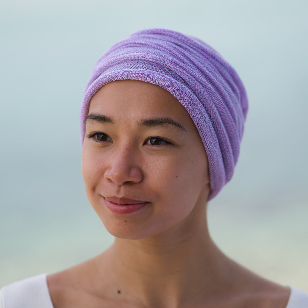 Lilac Cream Turban Wrap/ Head wrap