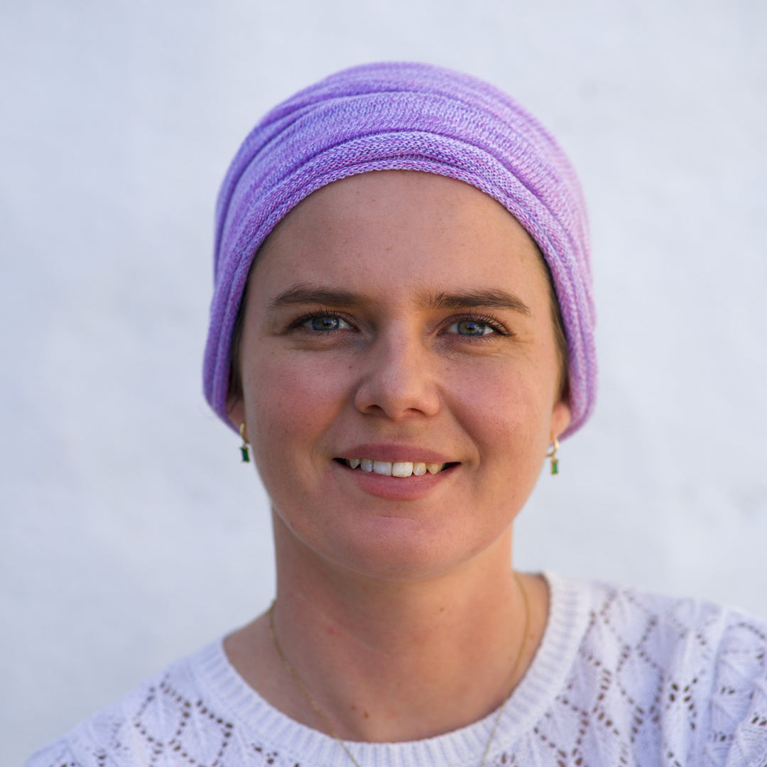 Lilac Cream Turban Wrap/ Head wrap