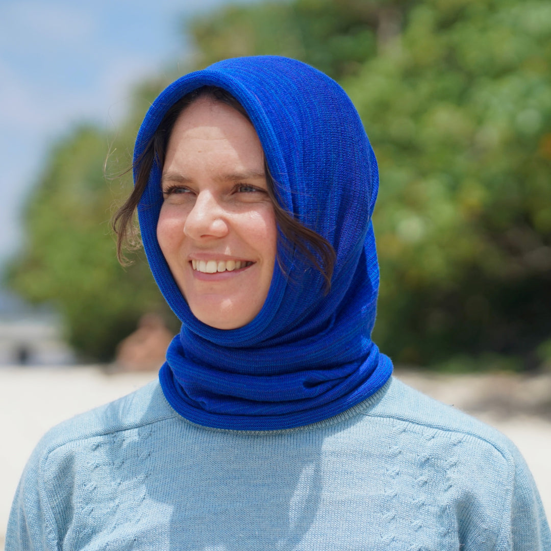 Merino Beanie Wrap - Lapis Blues