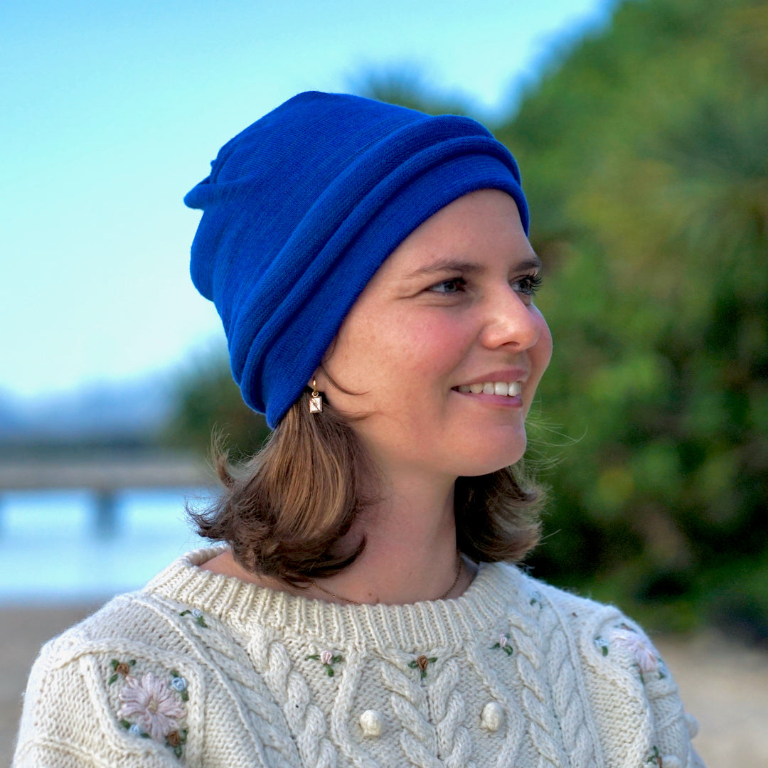 Merino Beanie Wrap - Lapis Blues