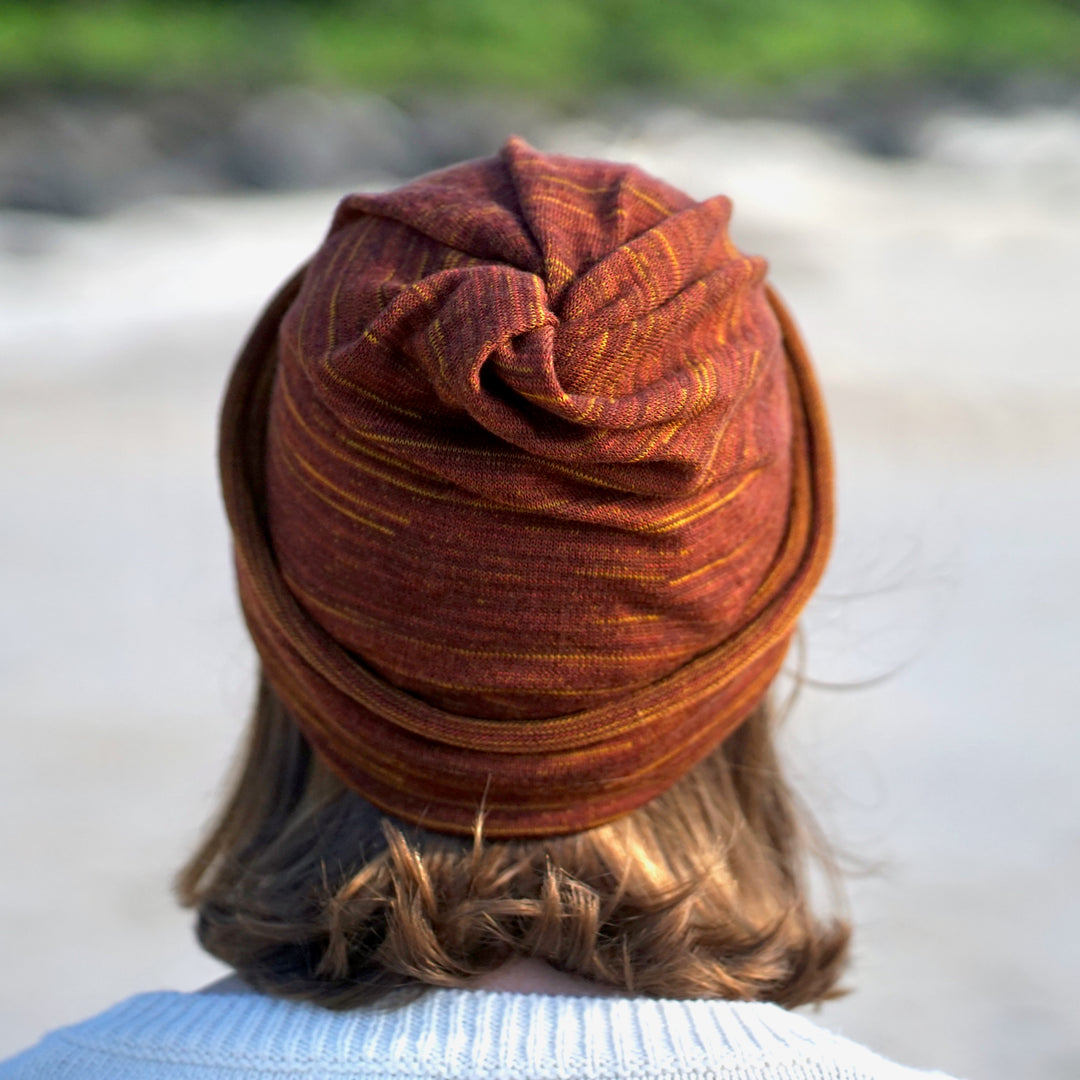 Merino Beanie Wrap - Redwood