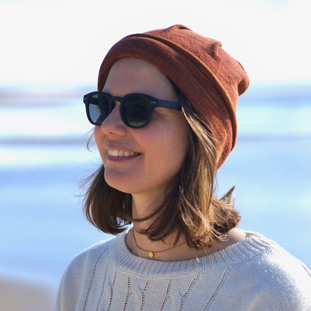 Merino Beanie Wrap - Redwood