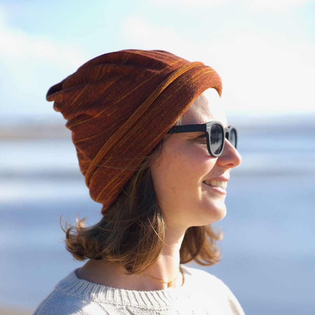 Merino Beanie Wrap - Redwood