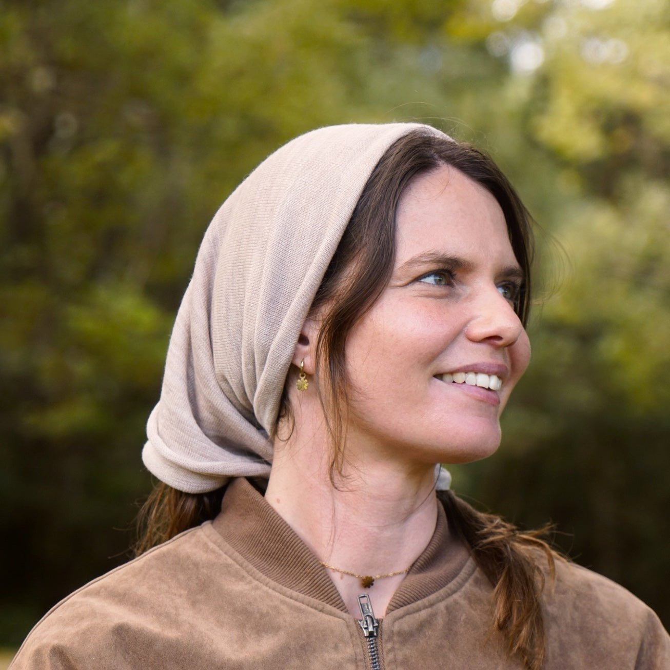 Sand Merino Beanie Wrap