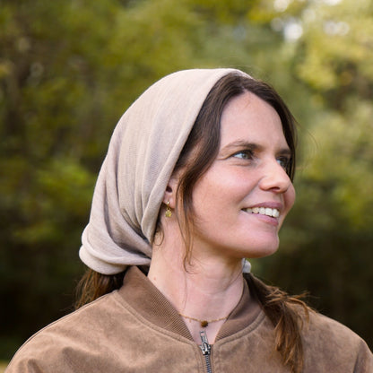 Sand Merino Beanie Wrap