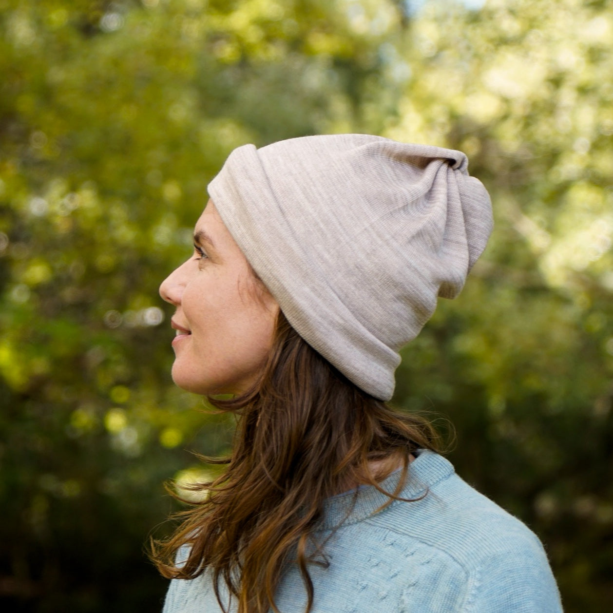 Sand Merino Beanie Wrap
