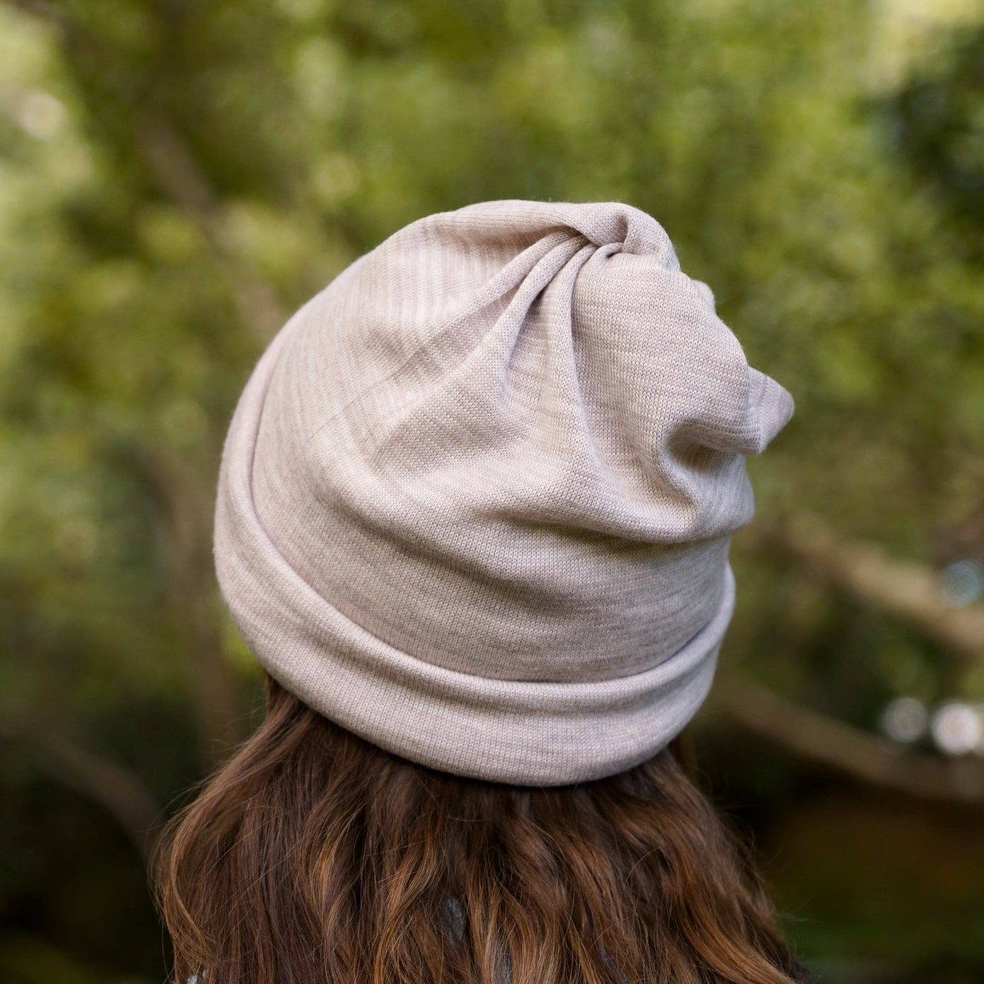 Sand Merino Beanie Wrap