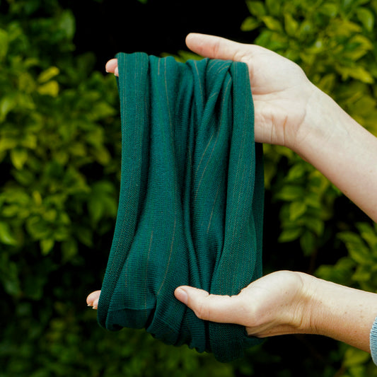 Forest Green Merino Beanie Wrap