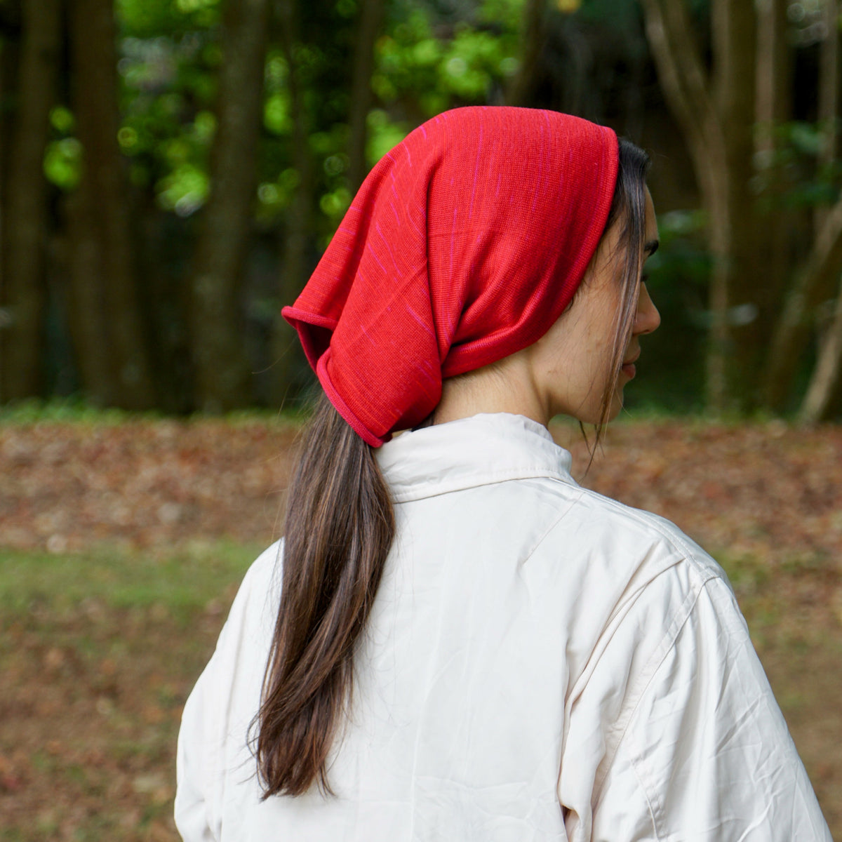 Flamenco Red Merino Beanie Wrap - Limited Edition
