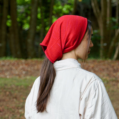 Flamenco Red Merino Beanie Wrap - Limited Edition