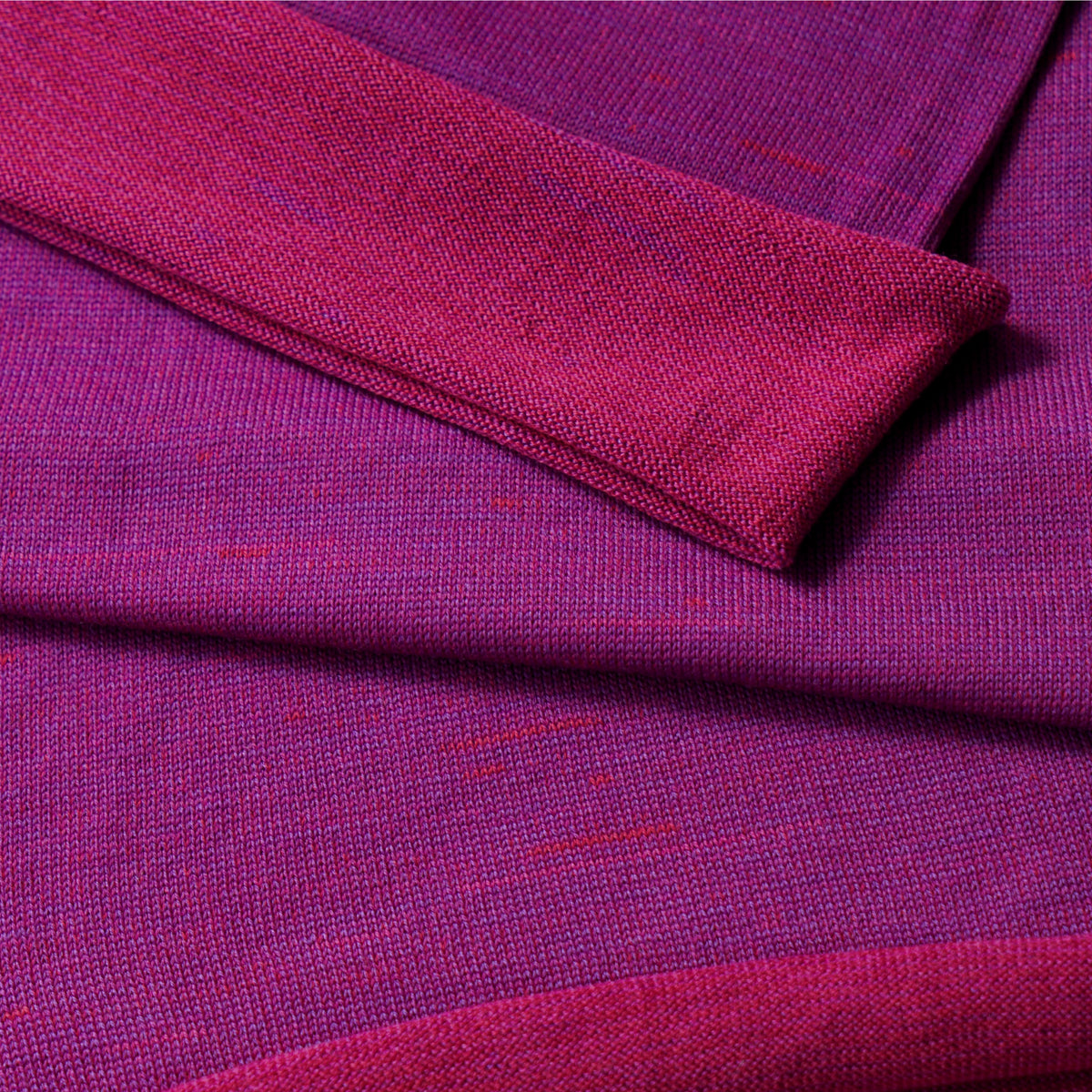 Fuchsia Reversible Merino Beanie Wrap