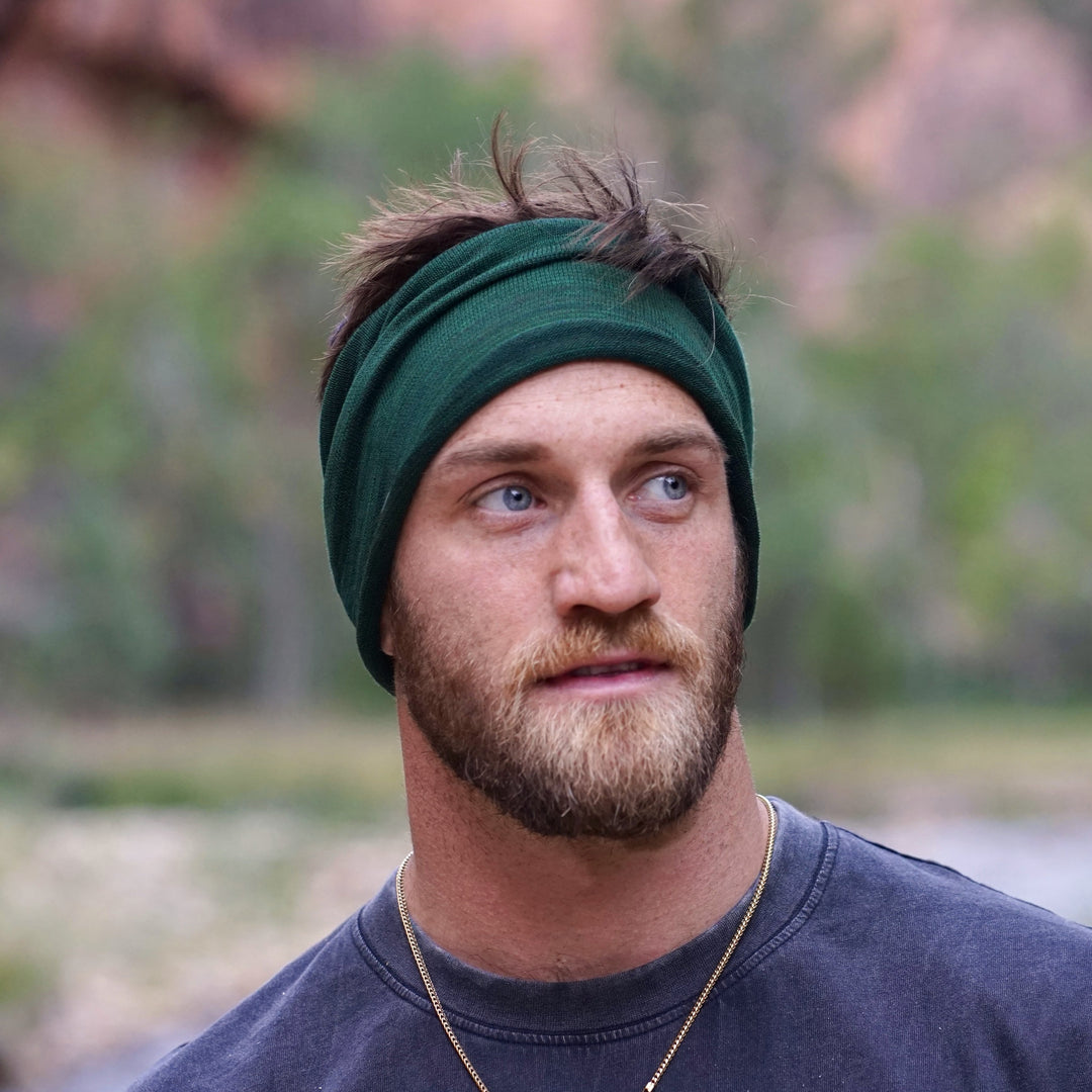 Forest Green Merino Wide Headband