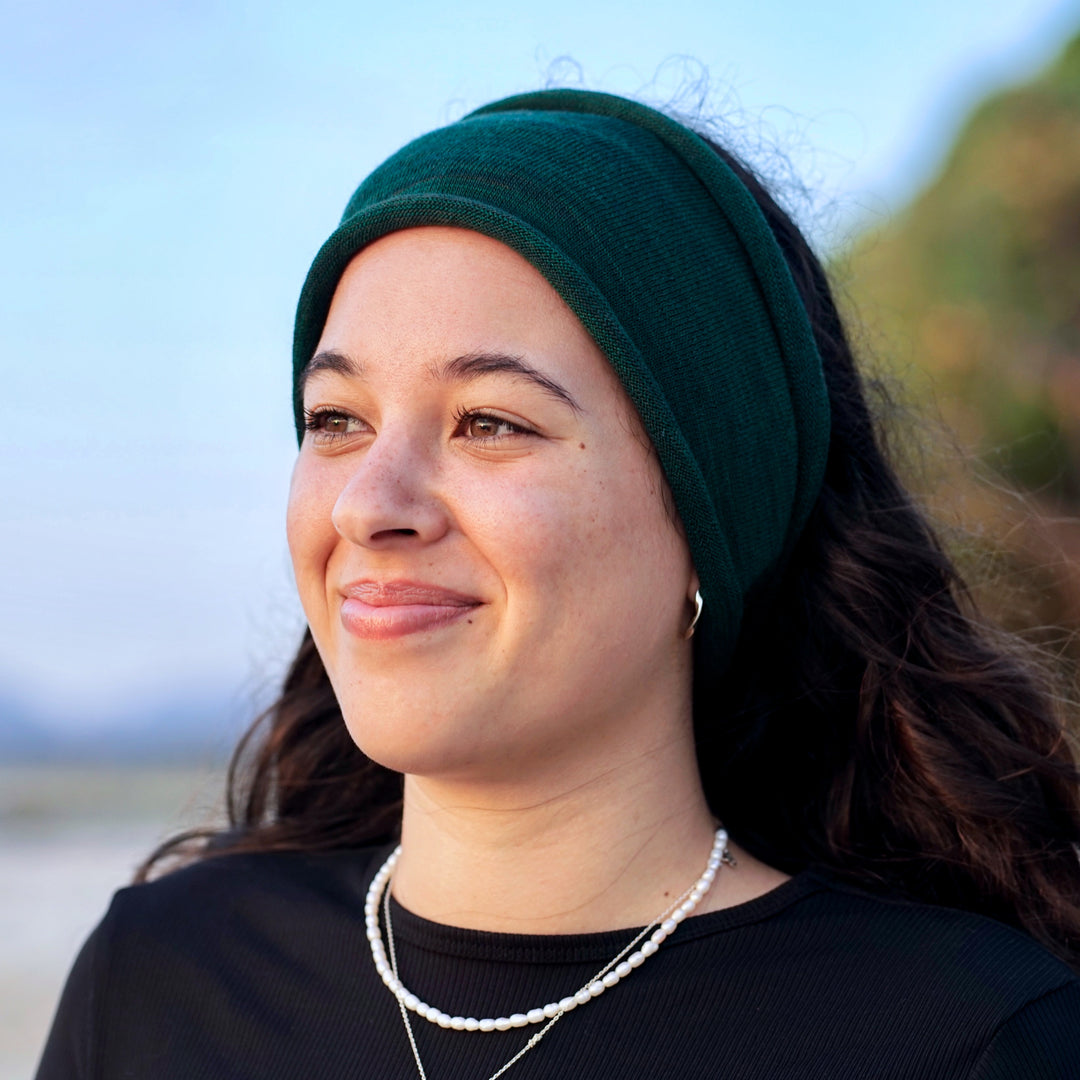 Forest Green Merino Wide Headband