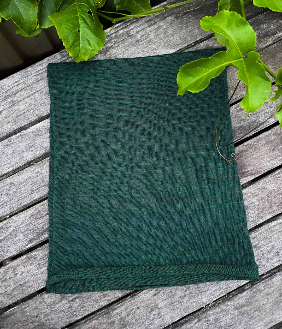 Merino Beanie Wrap - Forest Green