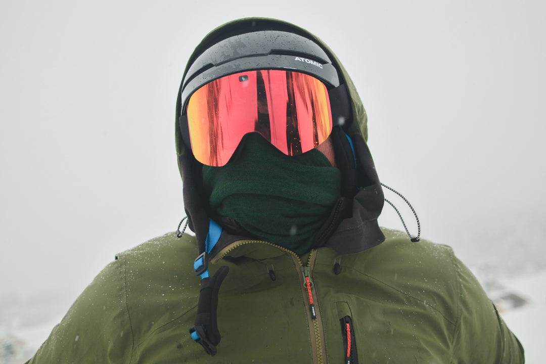 Merino Beanie Wrap - Forest Green