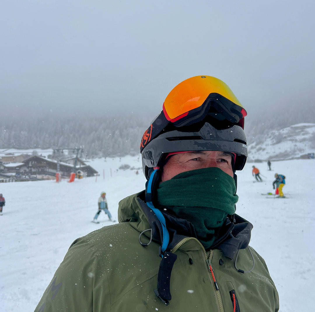 Merino Beanie Wrap - Forest Green