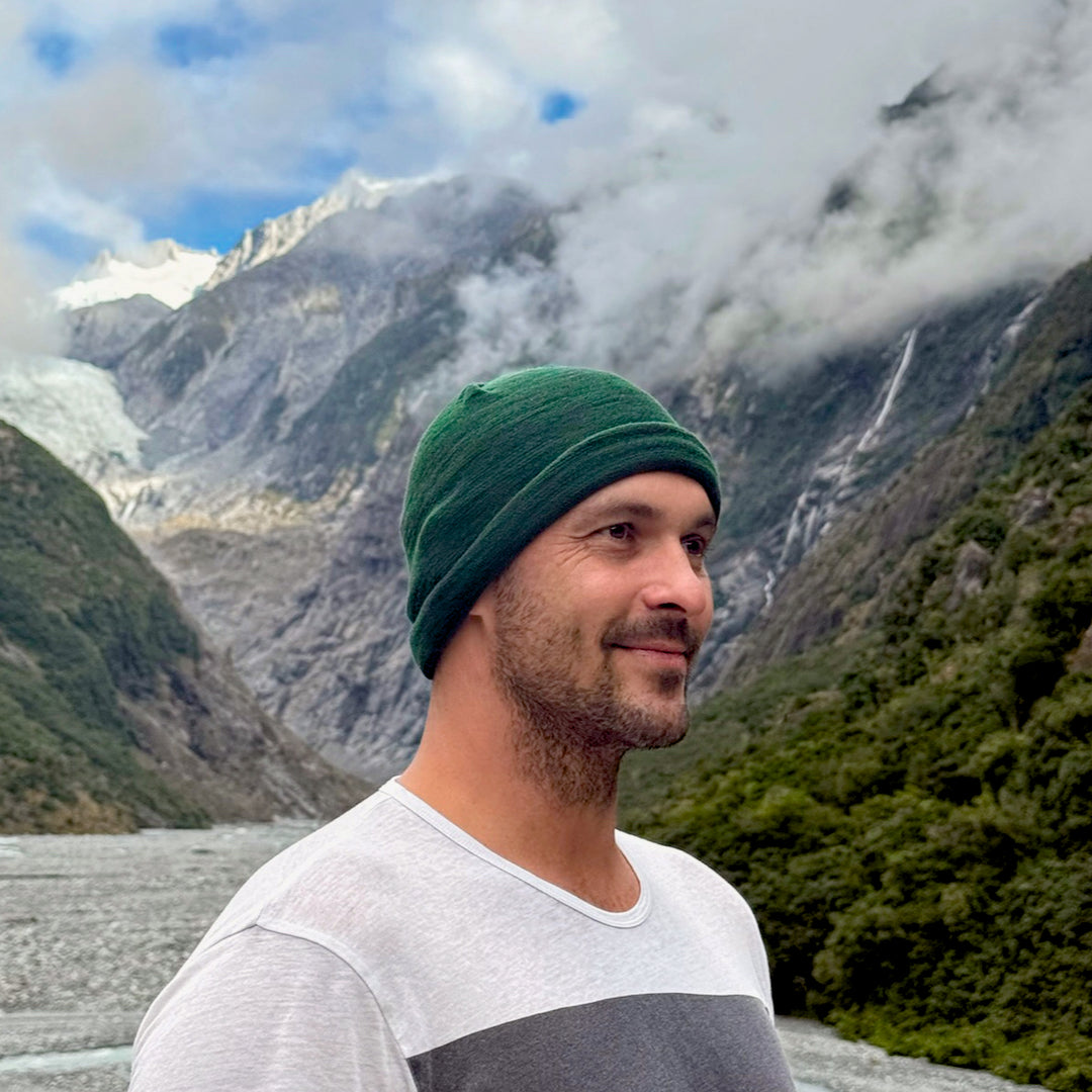 Forest Green Merino Beanie Wrap