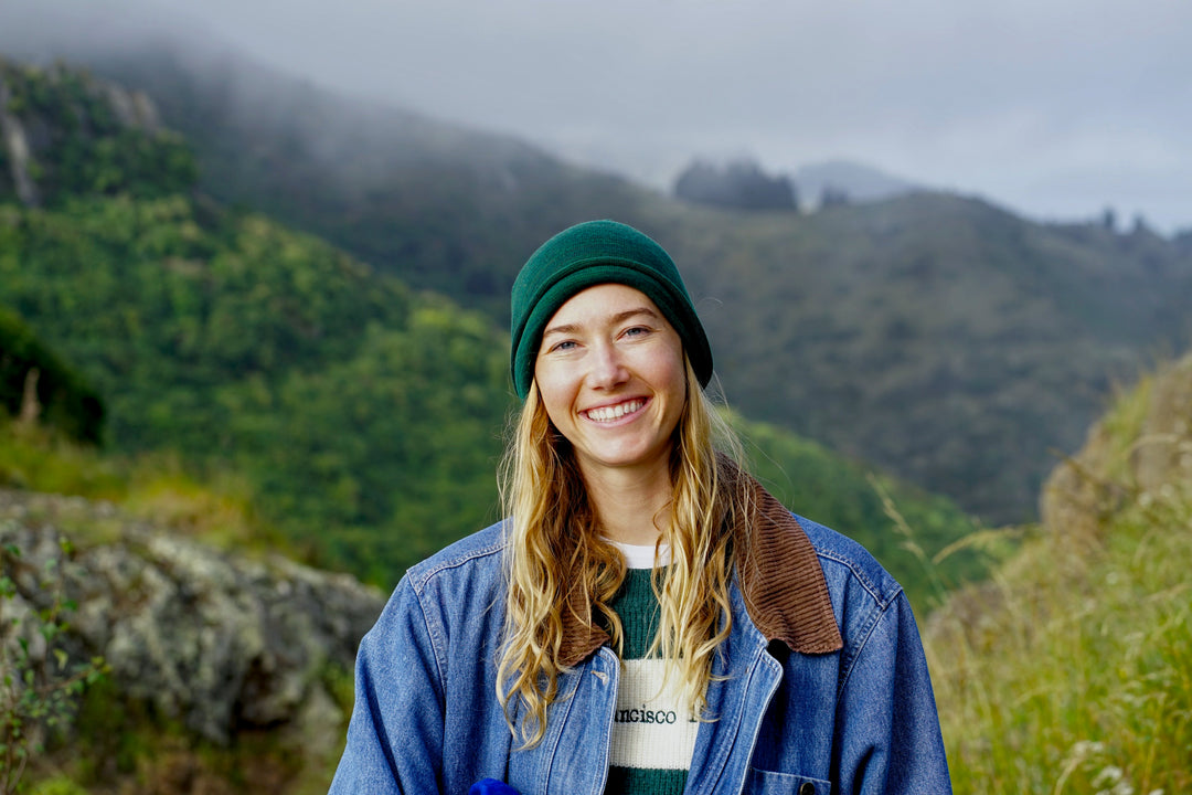 Merino Beanie Wrap - Forest Green