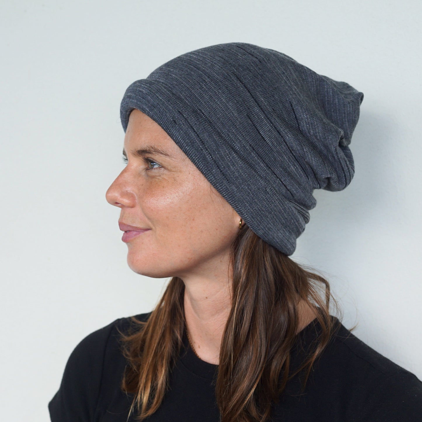 Grey Delight Merino Beanie Wrap