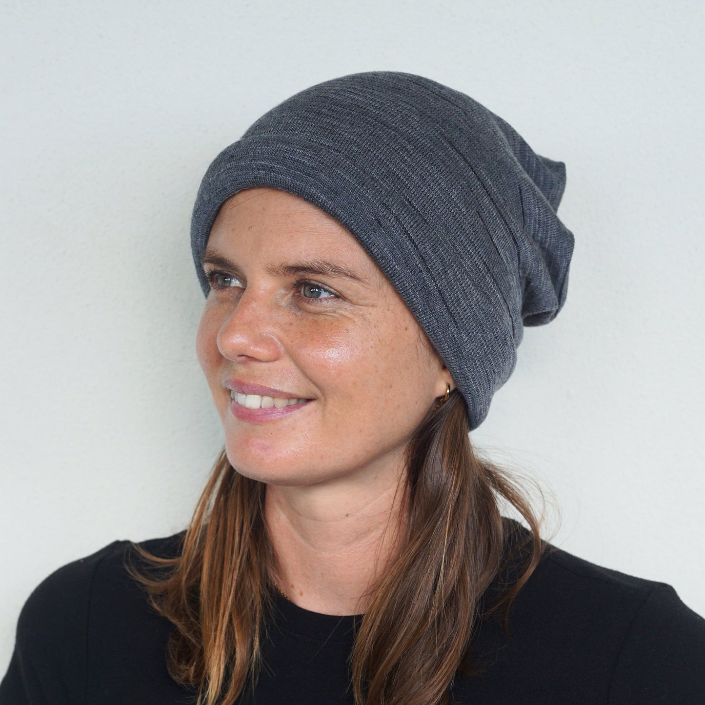 Grey Delight Merino Beanie Wrap
