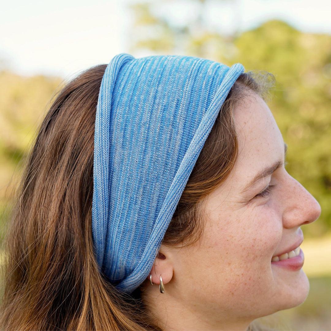 Ice Blue Merino Wide Headband