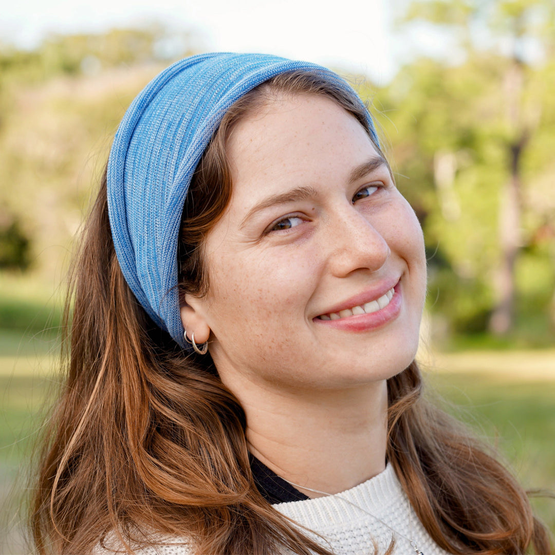 Ice Blue Merino Wide Headband