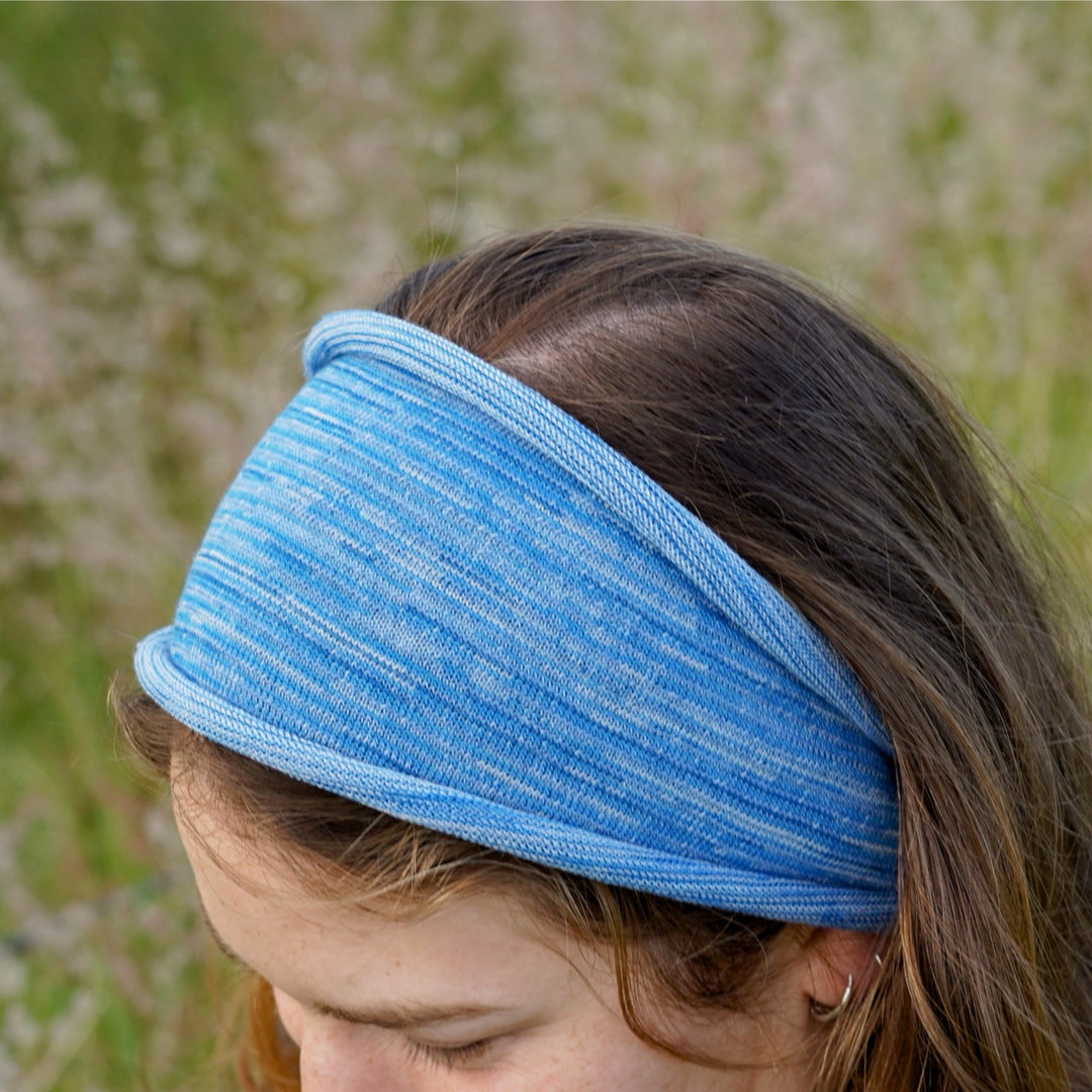 Ice Blue Merino Wide Headband