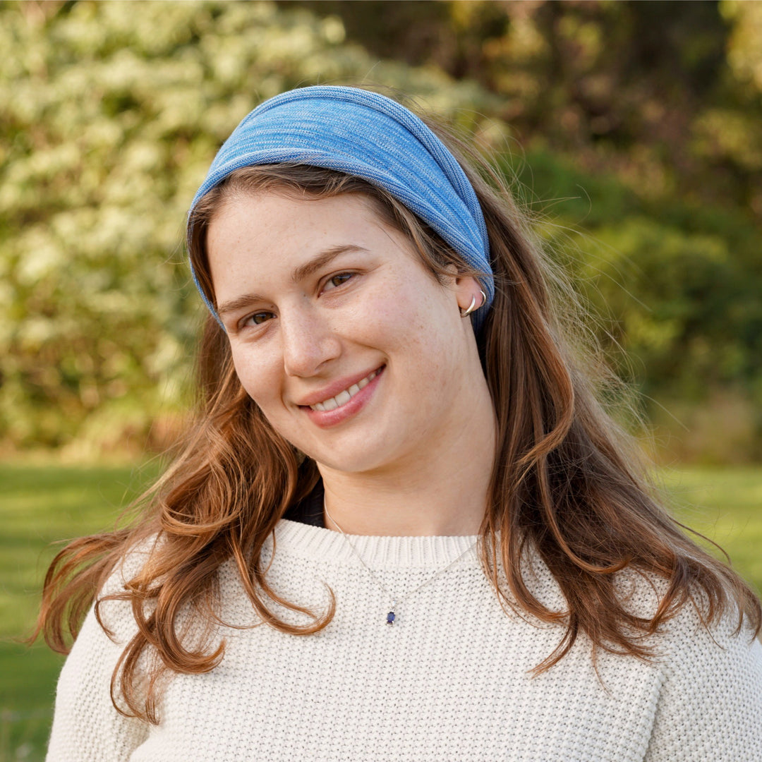 Ice Blue Merino Wide Headband