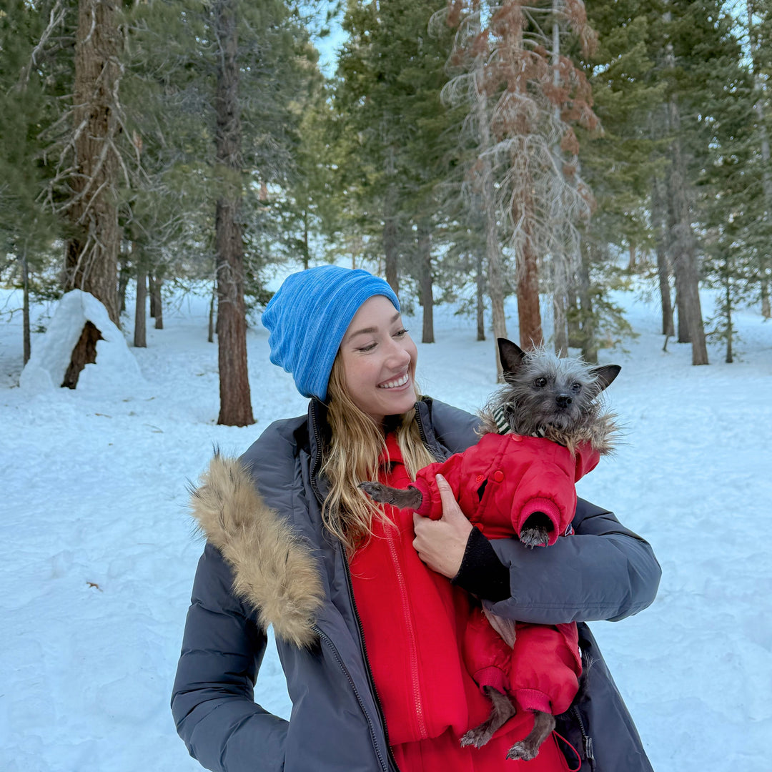 Ice Blue Merino Beanie Wrap