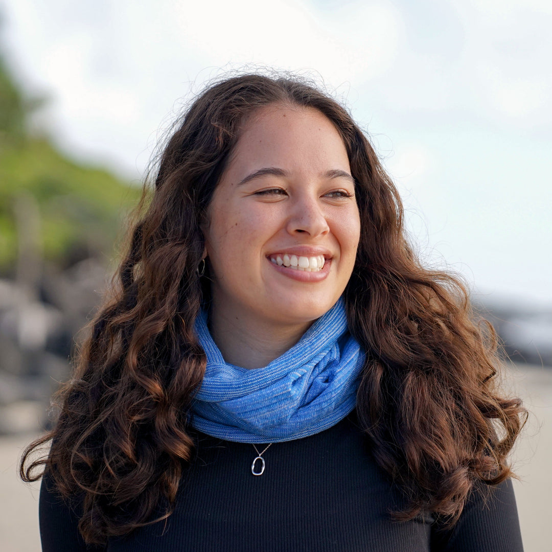 Ice Blue Merino Beanie Wrap