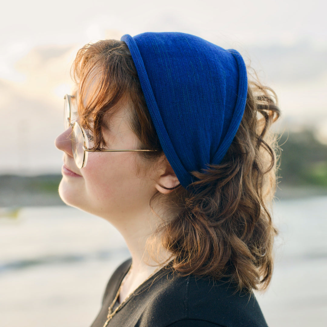 Lapis Blue Merino Wide Headband